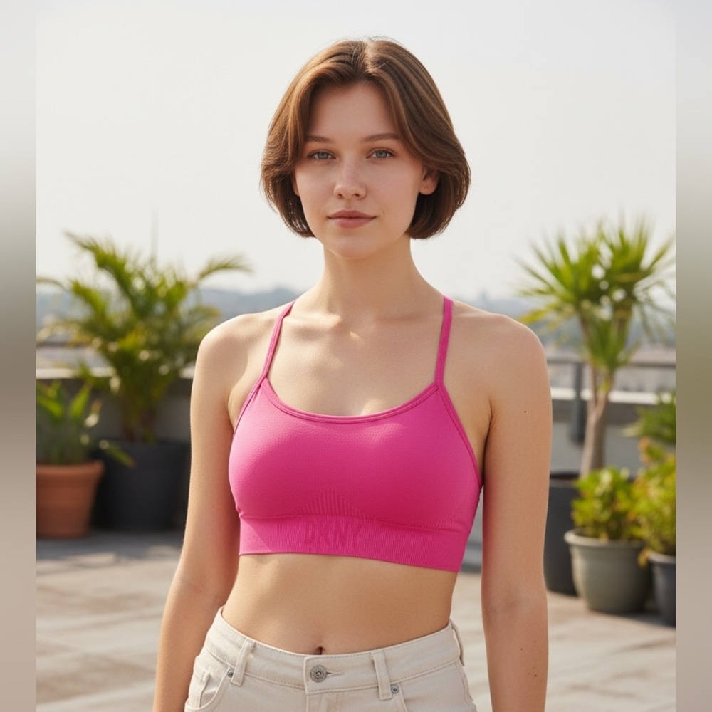 DKNY Vibrant Pink Sports Bra